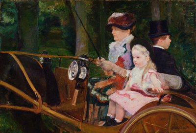 Eine Frau und ein Mädchen fahren von Mary Cassatt